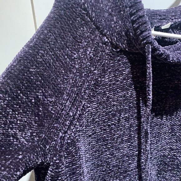 Blue-purple small gap hoodie, very soft - Picture 4 of 5